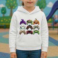 Halloween Skeleton Zombie Gaming Controllers Mummy Kids Hoodie thumb 3