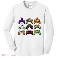 Halloween Skeleton Zombie Gaming Controllers Mummy Kids Long Sleeve Shirt thumb 0
