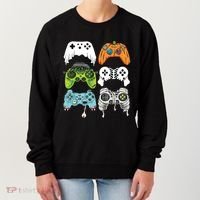 Halloween Skeleton Zombie Gaming Controllers Mummy Game Boy Women's Sweatshirt thumb 0