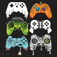 Halloween Skeleton Zombie Gaming Controllers Mummy Game Boy Women's Sweatshirt thumb 2