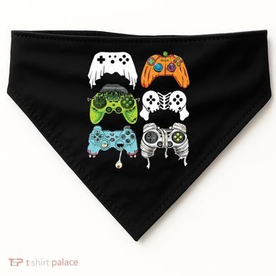 Halloween Skeleton Zombie Gaming Controllers Mummy Game Boy USA-Made Doggie Bandana