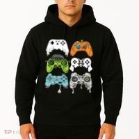 Halloween Skeleton Zombie Gaming Controllers Mummy Game Boy Hoodie thumb 2