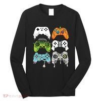 Halloween Skeleton Zombie Gaming Controllers Mummy Game Boy Long Sleeve Shirt thumb 0