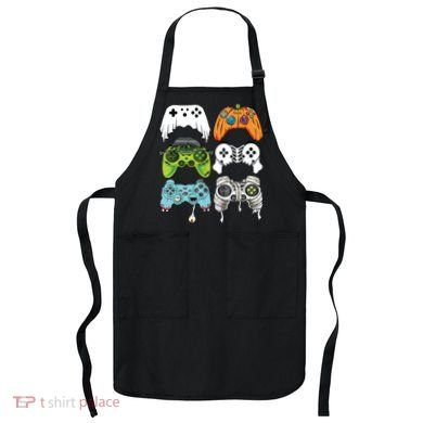Halloween Skeleton Zombie Gaming Controllers Mummy Game Boy Apron