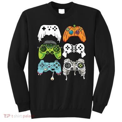 Halloween Skeleton Zombie Gaming Controllers Mummy Game Boy Sweatshirt