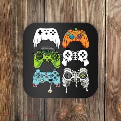 Halloween Skeleton Zombie Gaming Controllers Mummy Game Boy Coaster