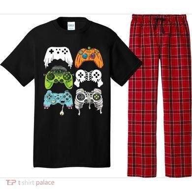 Halloween Skeleton Zombie Gaming Controllers Mummy Game Boy Pajama Set