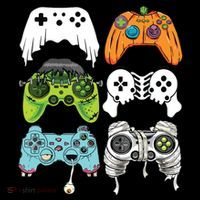 Halloween Skeleton Zombie Gaming Controllers Mummy Game Boy Ornament thumb 1