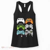 Halloween Skeleton Zombie Gaming Controllers Mummy Game Boy Women's Tank Top thumb 0