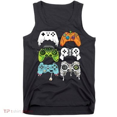Halloween Skeleton Zombie Gaming Controllers Mummy Game Boy Tank Top
