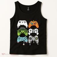 Halloween Skeleton Zombie Gaming Controllers Mummy Game Boy Tank Top thumb 2