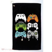 Halloween Skeleton Zombie Gaming Controllers Mummy Game Boy Golf Towel thumb 0