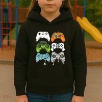 Halloween Skeleton Zombie Gaming Controllers Mummy Game Boy Kids Hoodie thumb 3