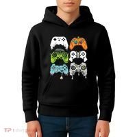 Halloween Skeleton Zombie Gaming Controllers Mummy Game Boy Kids Hoodie thumb 4