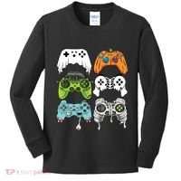 Halloween Skeleton Zombie Gaming Controllers Mummy Game Boy Kids Long Sleeve Shirt thumb 0