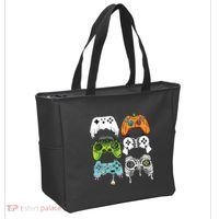 Halloween Skeleton Zombie Gaming Controllers Mummy Game Boy Tote Bag thumb 2