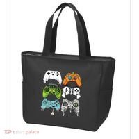 Halloween Skeleton Zombie Gaming Controllers Mummy Game Boy Tote Bag thumb 3