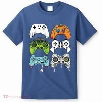 Halloween Skeleton Zombie Gaming Controllers Mummy Game Boy T-Shirt thumb 0