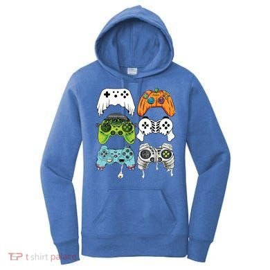 Halloween Skeleton Zombie Gaming Controllers Mummy Game Boy Women's Hoodie
