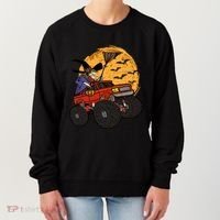 Halloween Skeleton Zombie Riding Monster Truck Vampire Cool Gift Women's Sweatshirt thumb 0