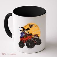Halloween Skeleton Zombie Riding Monster Truck Vampire Cool Gift Coffee Mug thumb 0