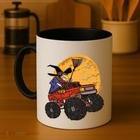 Halloween Skeleton Zombie Riding Monster Truck Vampire Cool Gift Coffee Mug thumb 4