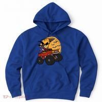 Halloween Skeleton Zombie Riding Monster Truck Vampire Cool Gift Hoodie thumb 0