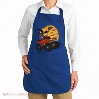 Halloween Skeleton Zombie Riding Monster Truck Vampire Cool Gift Apron thumb 2