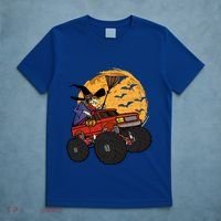 Halloween Skeleton Zombie Riding Monster Truck Vampire Cool Gift T-Shirt thumb 5