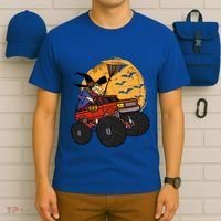 Halloween Skeleton Zombie Riding Monster Truck Vampire Cool Gift T-Shirt thumb 6