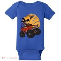 Halloween Skeleton Zombie Riding Monster Truck Vampire Cool Gift Baby Bodysuit thumb 0