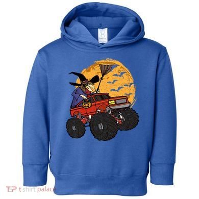 Halloween Skeleton Zombie Riding Monster Truck Vampire Cool Gift Toddler Hoodie