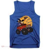 Halloween Skeleton Zombie Riding Monster Truck Vampire Cool Gift Tank Top thumb 0