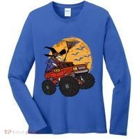 Halloween Skeleton Zombie Riding Monster Truck Vampire Cool Gift Women's Long Sleeve Shirt thumb 0