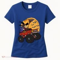 Halloween Skeleton Zombie Riding Monster Truck Vampire Cool Gift Women's T-Shirt thumb 0