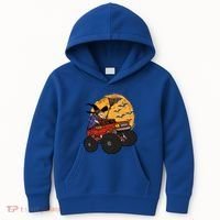 Halloween Skeleton Zombie Riding Monster Truck Vampire Cool Gift Kids Hoodie thumb 0