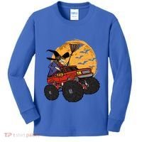Halloween Skeleton Zombie Riding Monster Truck Vampire Cool Gift Kids Long Sleeve Shirt thumb 0