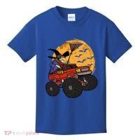 Halloween Skeleton Zombie Riding Monster Truck Vampire Cool Gift Kids T-Shirt thumb 0