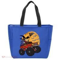 Halloween Skeleton Zombie Riding Monster Truck Vampire Cool Gift Tote Bag thumb 0