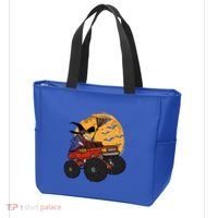 Halloween Skeleton Zombie Riding Monster Truck Vampire Cool Gift Tote Bag thumb 3
