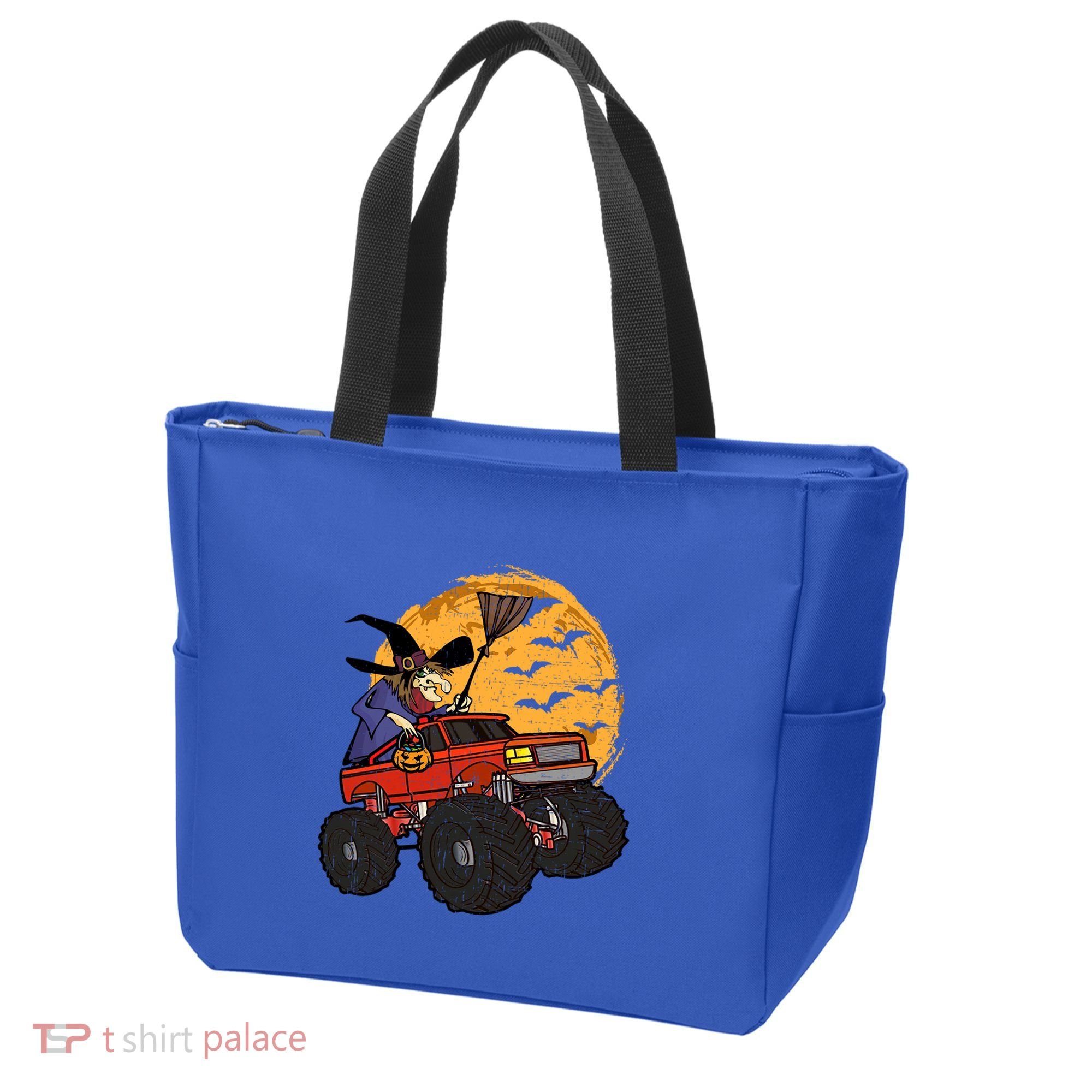Halloween Skeleton Zombie Riding Monster Truck Vampire Cool Gift Tote Bag