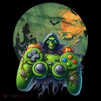 Halloween Skeleton Zombie Gaming Controller Mummy Gift Bucket Hat thumb 4