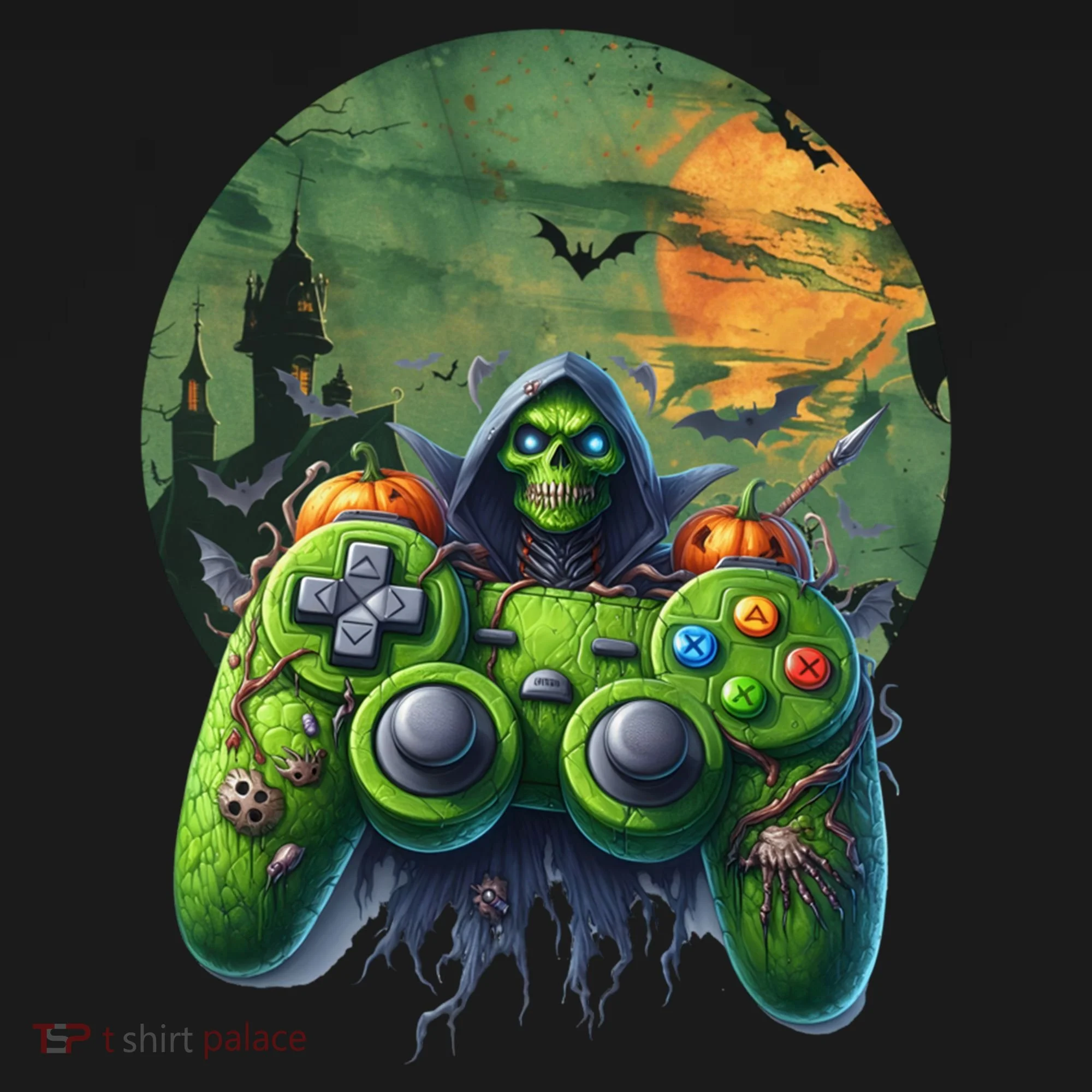 Halloween Skeleton Zombie Gaming Controller Mummy Gift Women's Hoodie