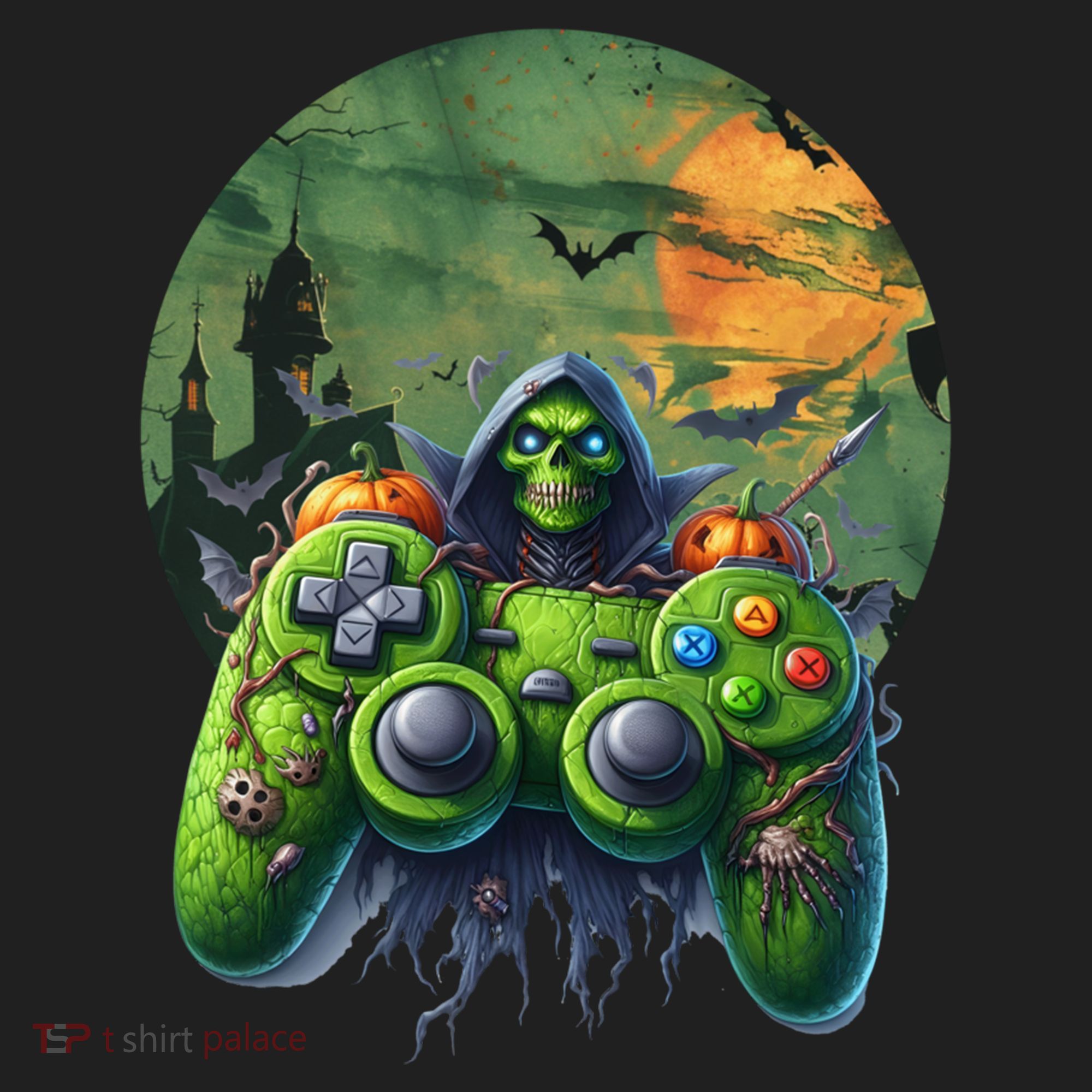 Halloween Skeleton Zombie Gaming Controller Mummy Gift Golf Towel