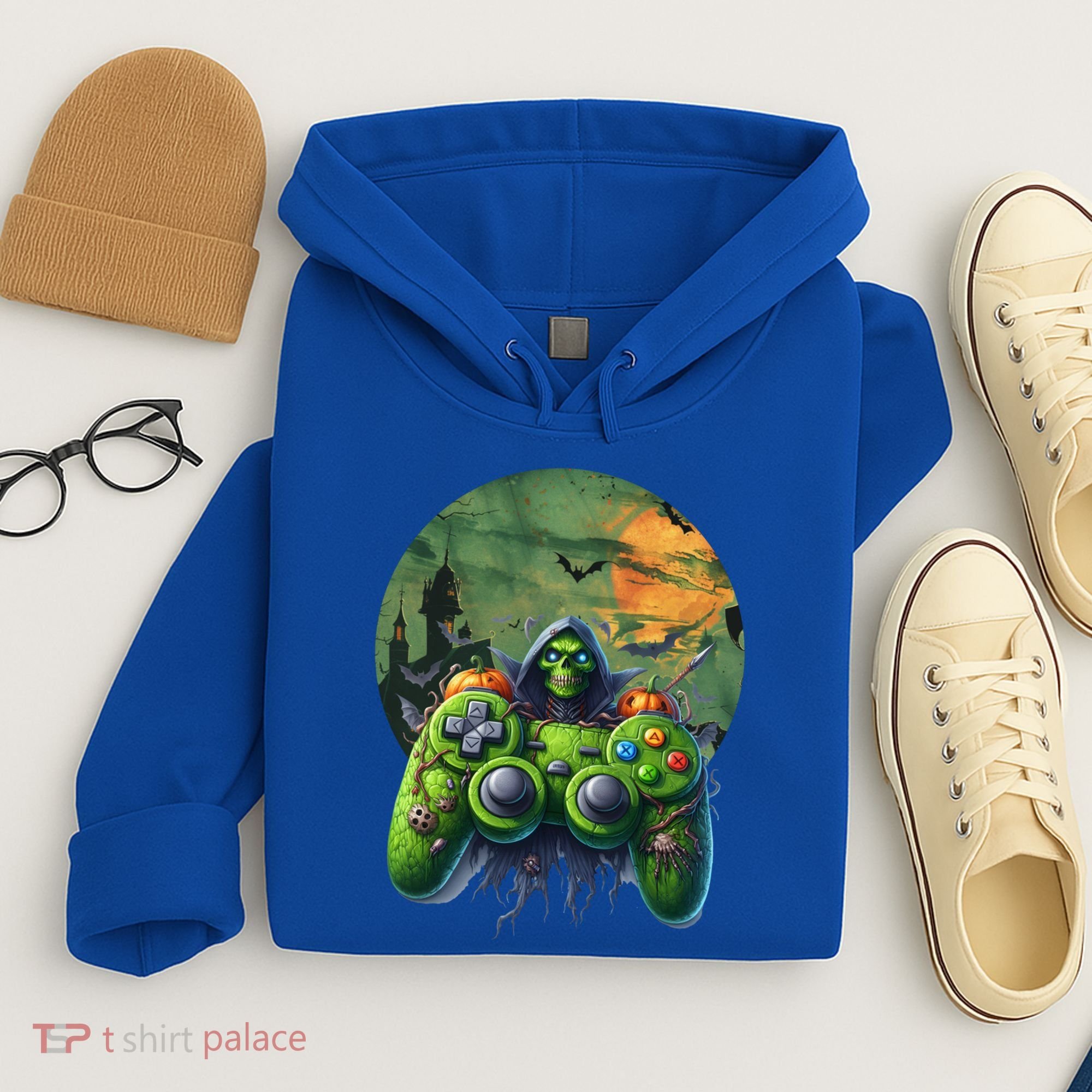 Halloween Skeleton Zombie Gaming Controller Mummy Gift Hoodie