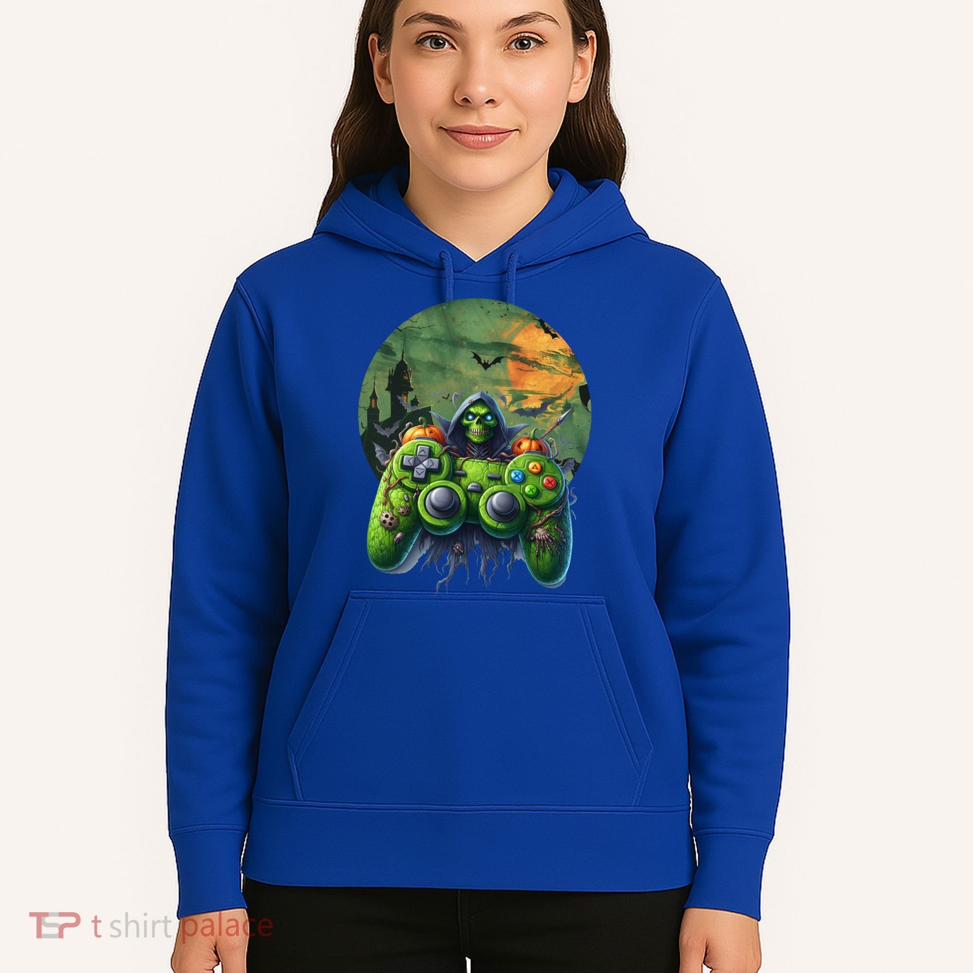 Halloween Skeleton Zombie Gaming Controller Mummy Gift Hoodie