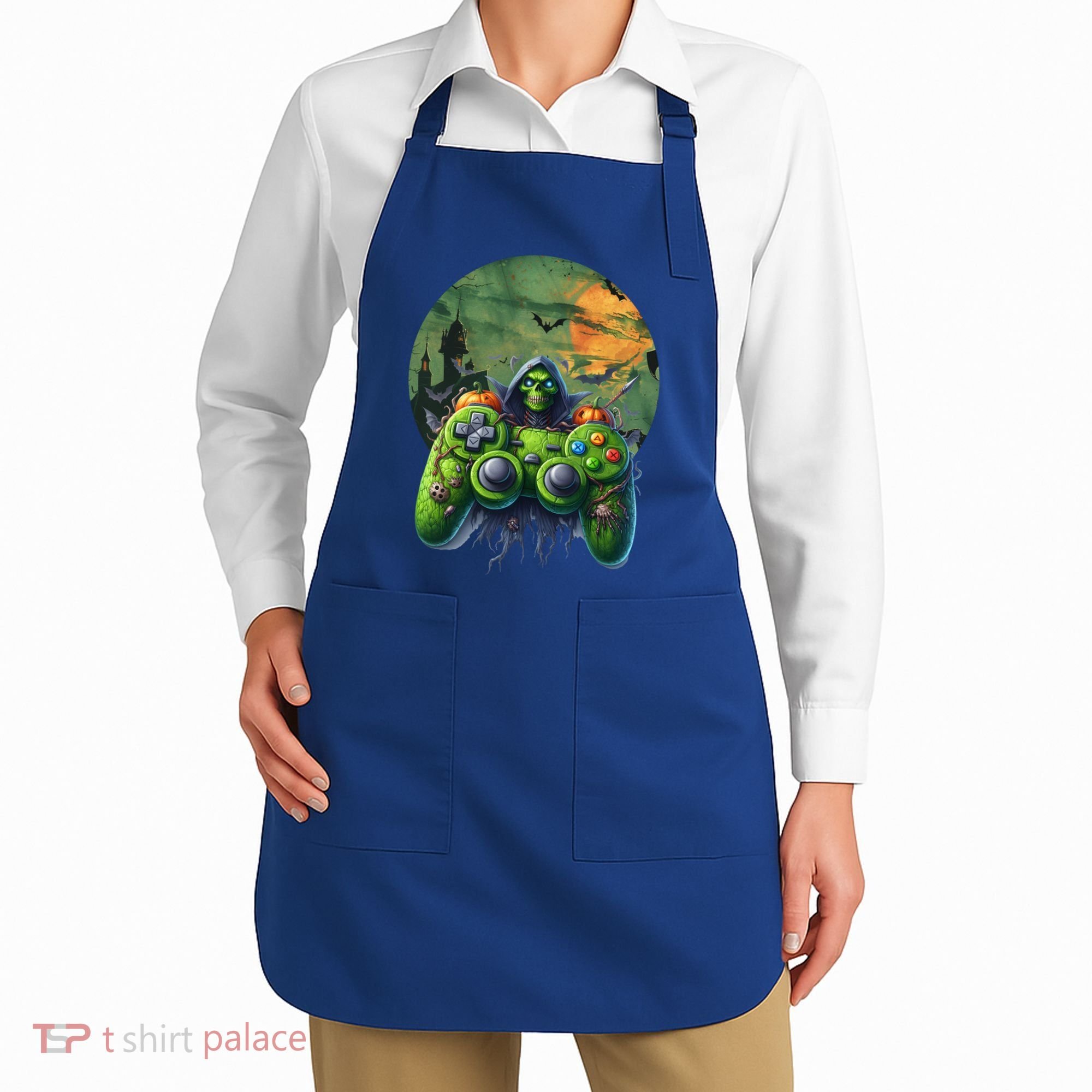 Halloween Skeleton Zombie Gaming Controller Mummy Gift Apron