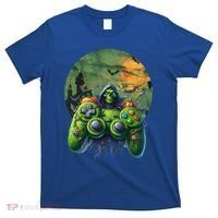 Halloween Skeleton Zombie Gaming Controller Mummy Gift T-Shirt thumb 0