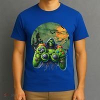 Halloween Skeleton Zombie Gaming Controller Mummy Gift T-Shirt thumb 3