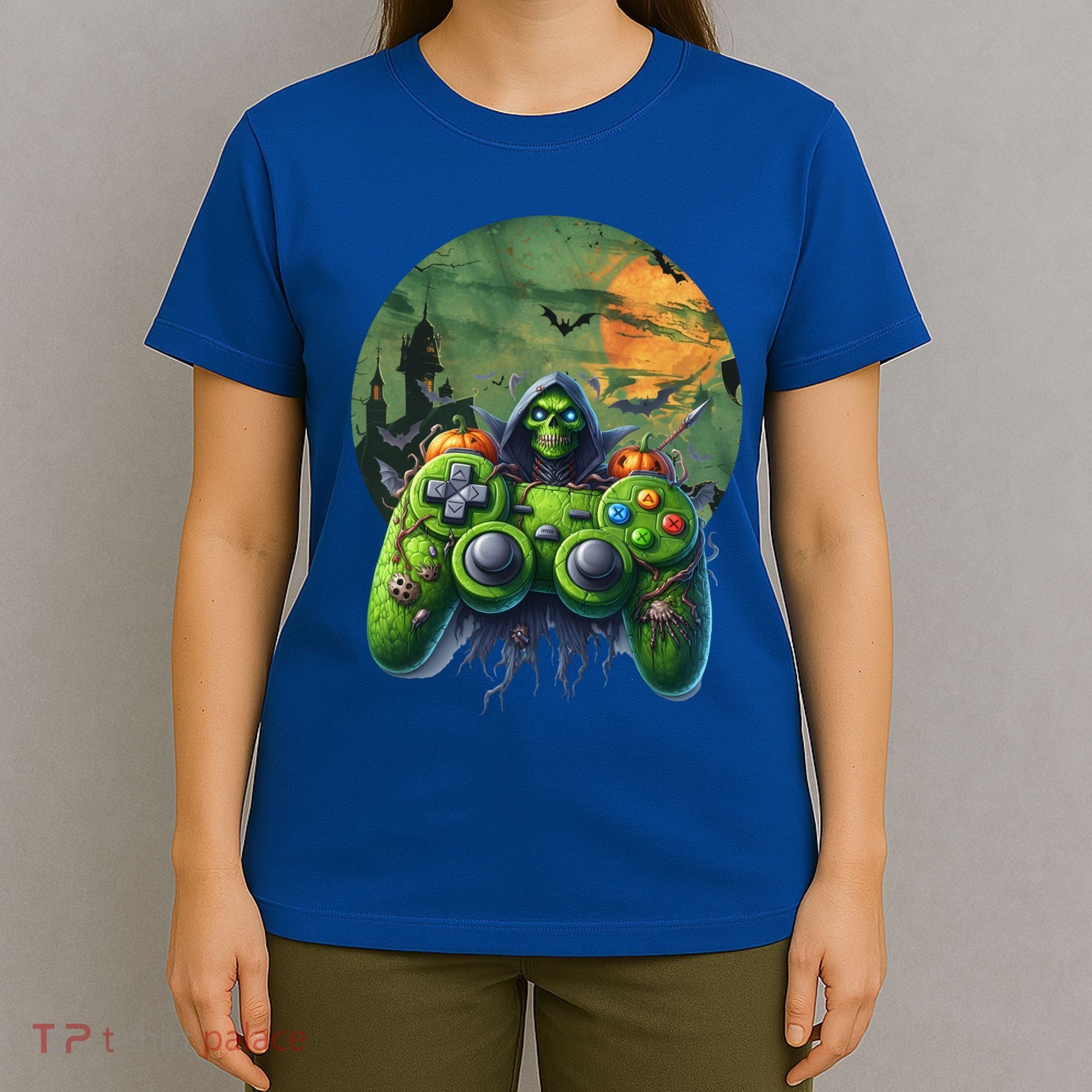 Halloween Skeleton Zombie Gaming Controller Mummy Gift T-Shirt